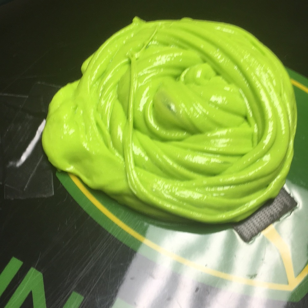 Lime green slime/fluffy